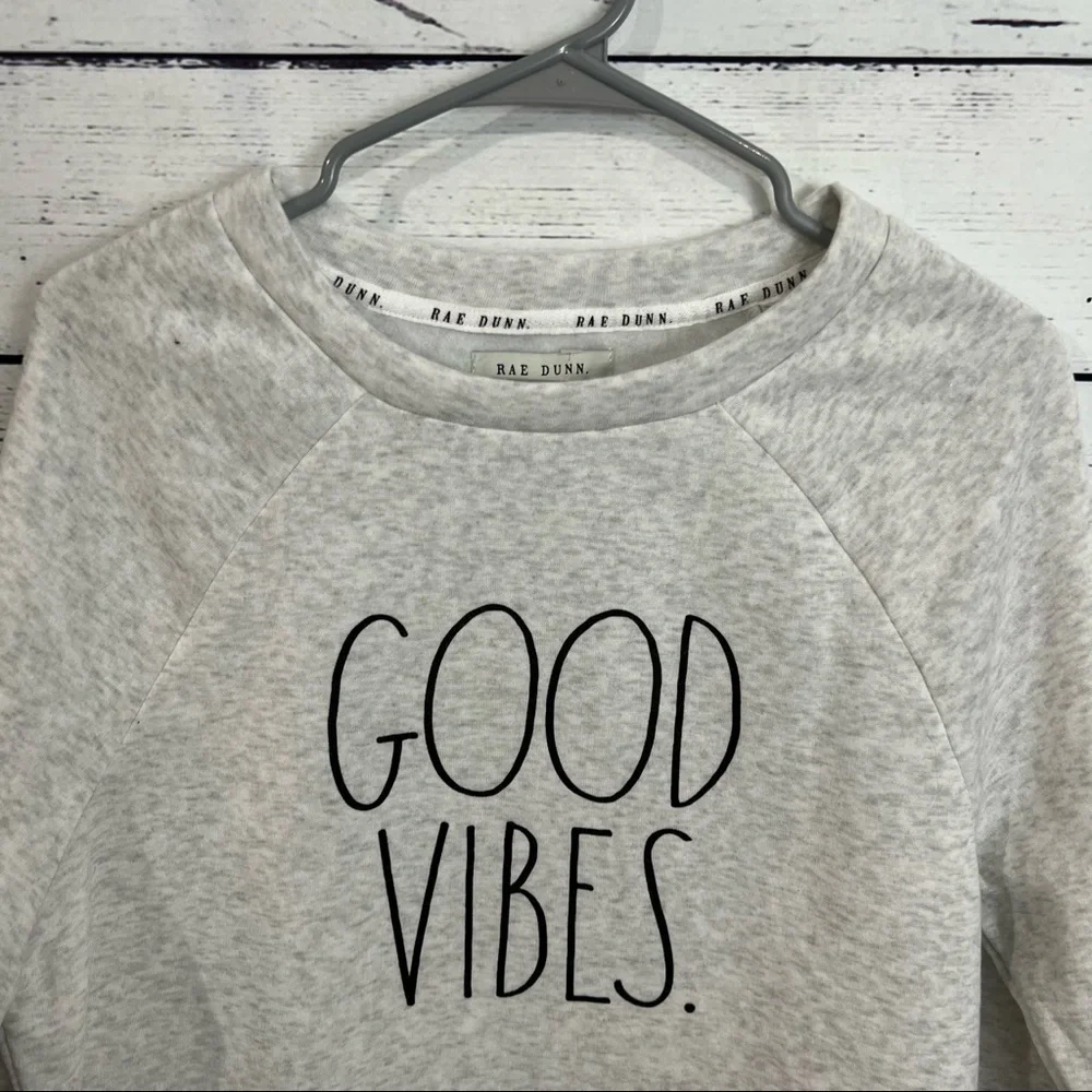 Rae Dunn Good Vibes Crewneck Sweatshirt large womens - Picture 3 of 6